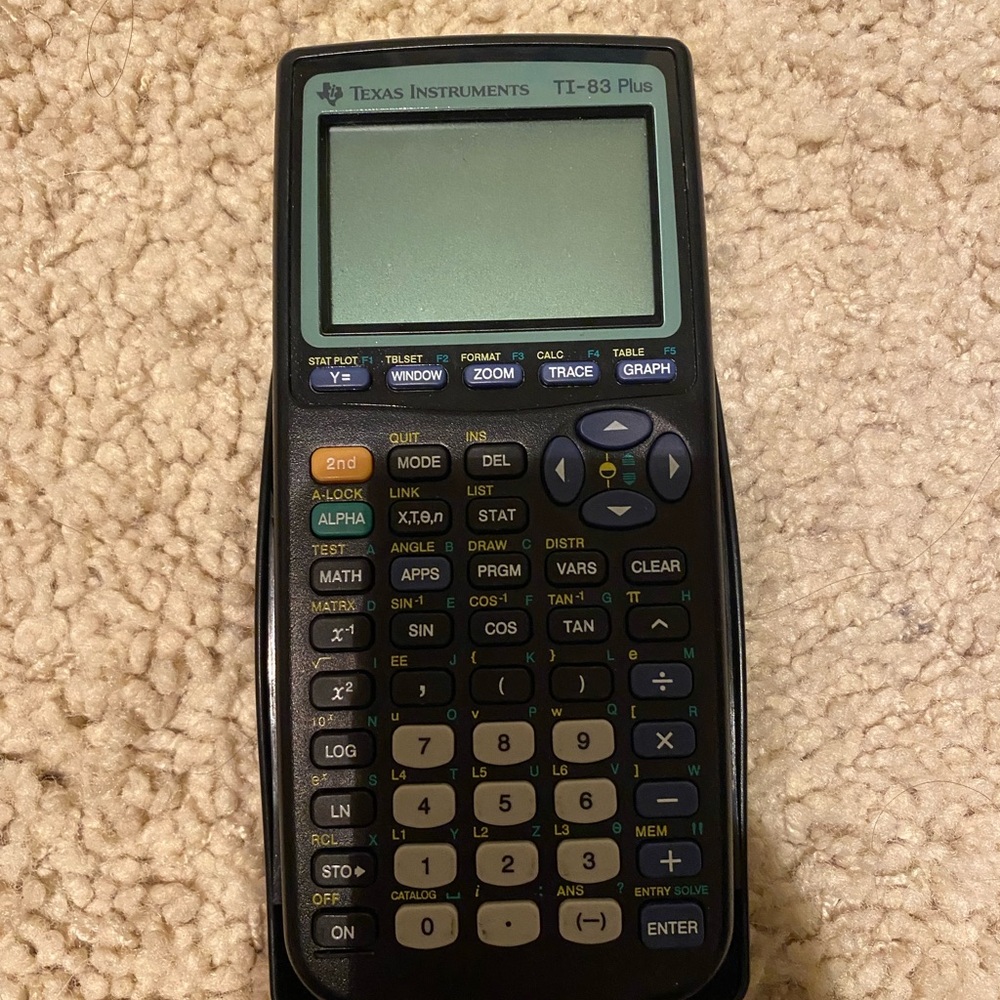 Texas Instruments TI-83 Plus Graphing Device in Black
